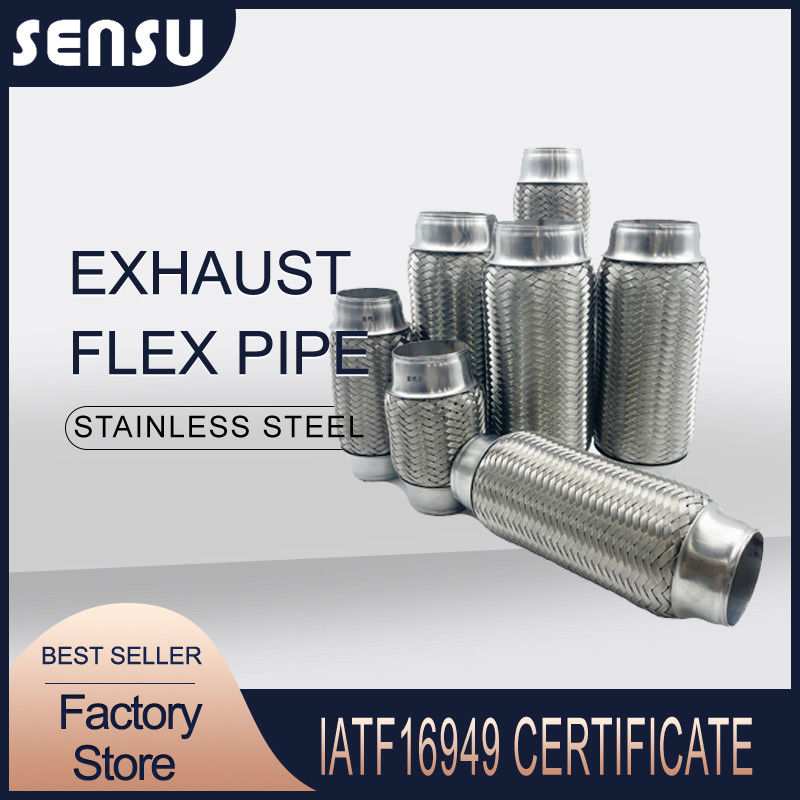 45X100mm Double Braids Exhaust Flexible Pipe Stainless